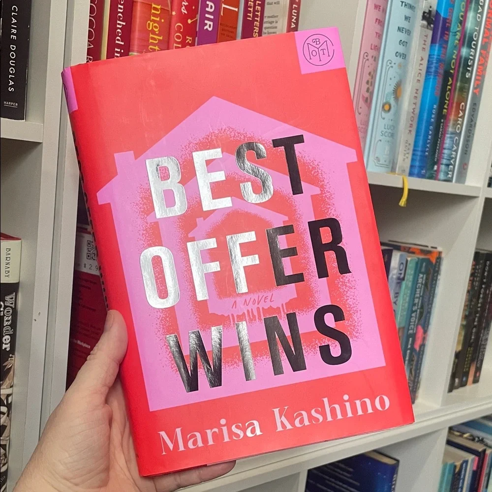 BOTM Marisa Kashino Best Offer Wins - Pink and Red Hardcover Novel - Picture 1 of 1